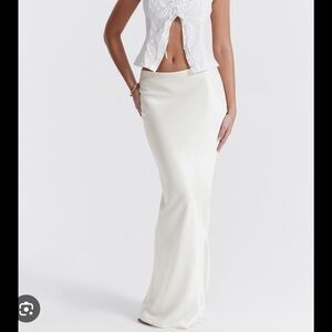 House of CB Women's Sydel Bias-Cut Satin Maxi Skirt